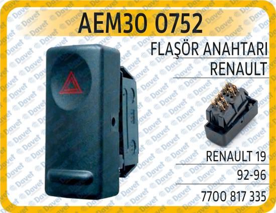 AEM 300752 Flasor Anahtari Renault Renault 19   92-96